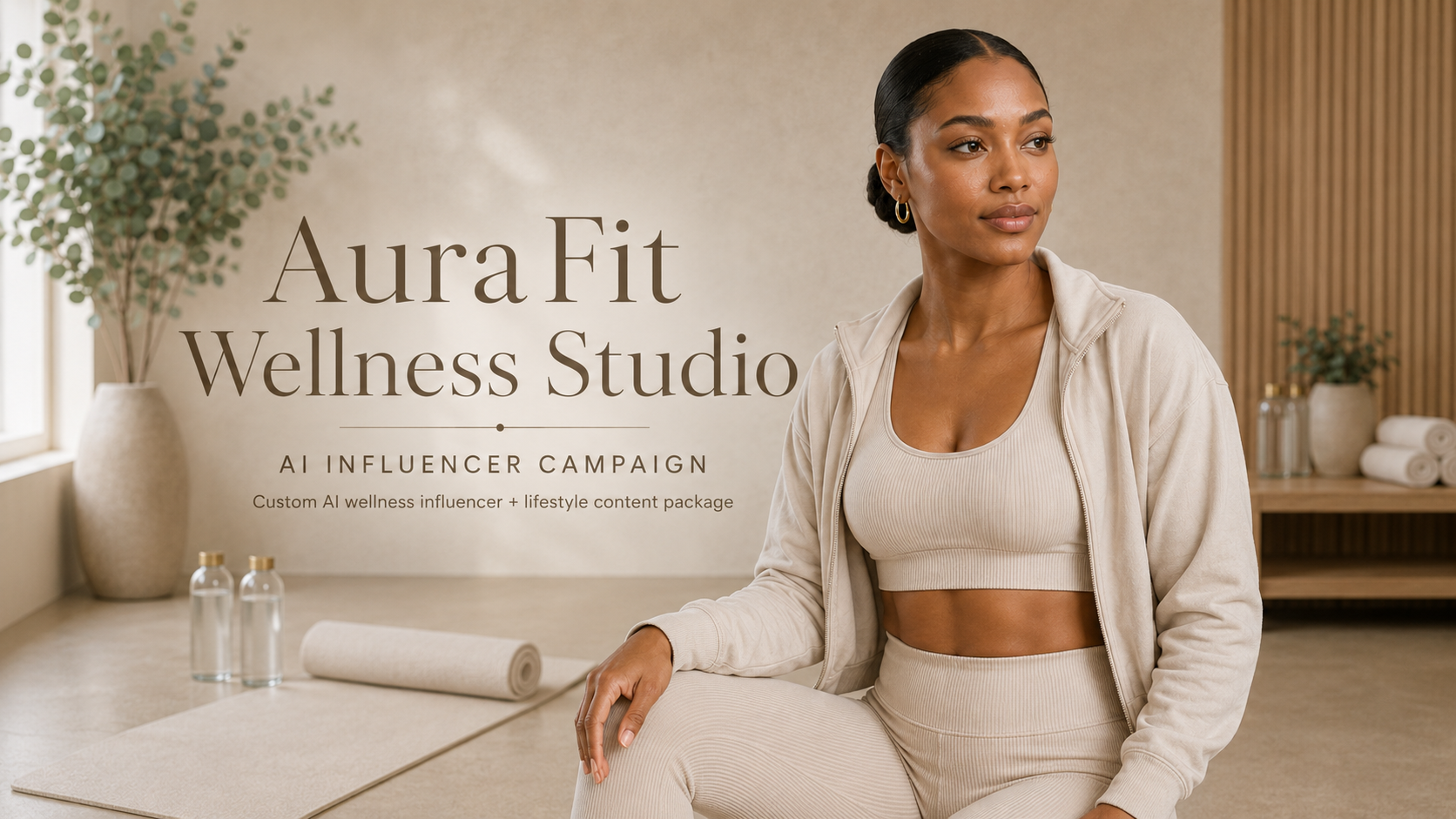AuraFit Wellness Studio AI influencer campaign preview