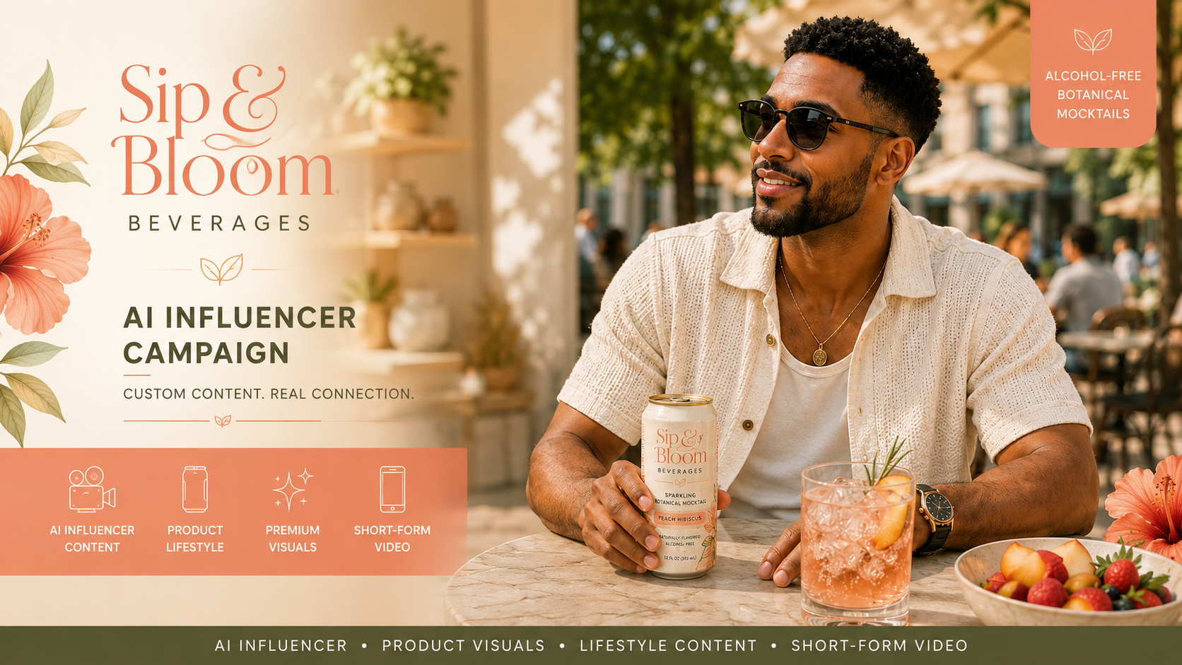 Sip & Bloom AI influencer campaign preview